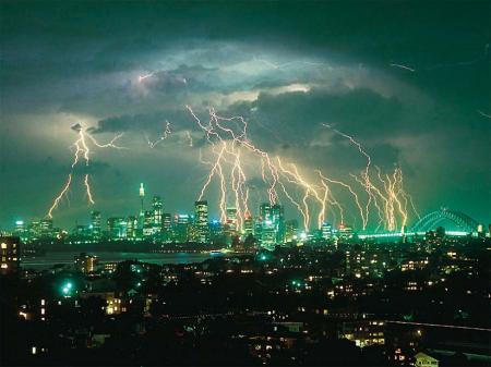 orage sur la ville